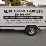 Sure clean carpets work truck